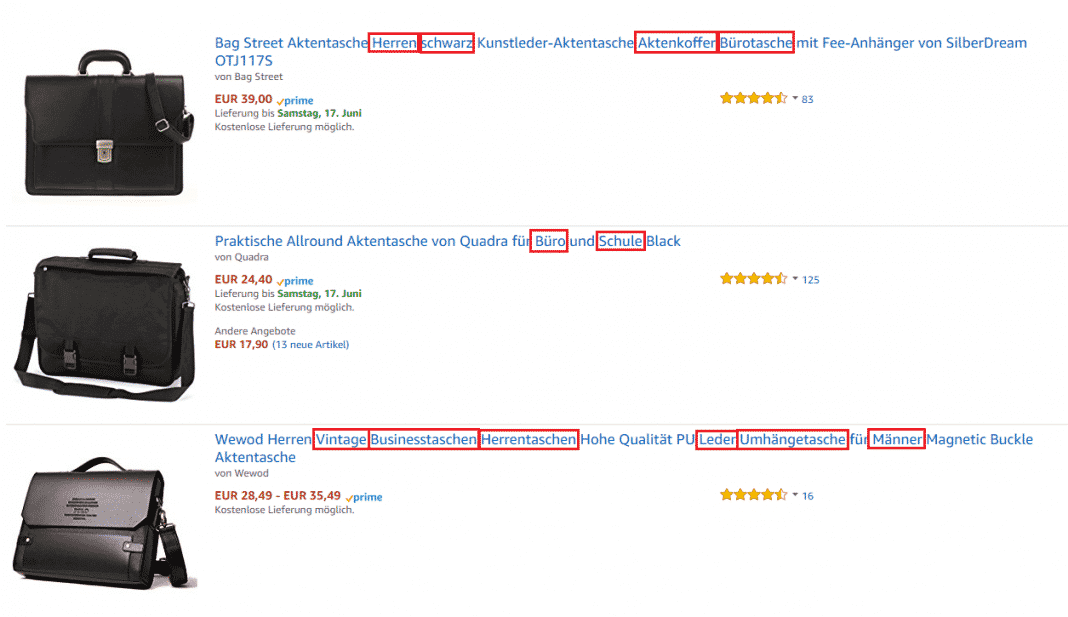 Amazon-keyword-recherche bei Wettbewerber