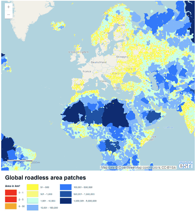 Roadless Map