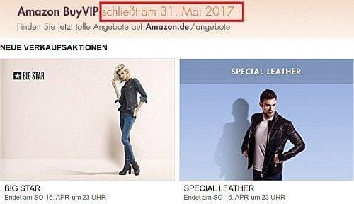 BuyVIP vor dem aus – Amazon schließt seinen Shopping-Club