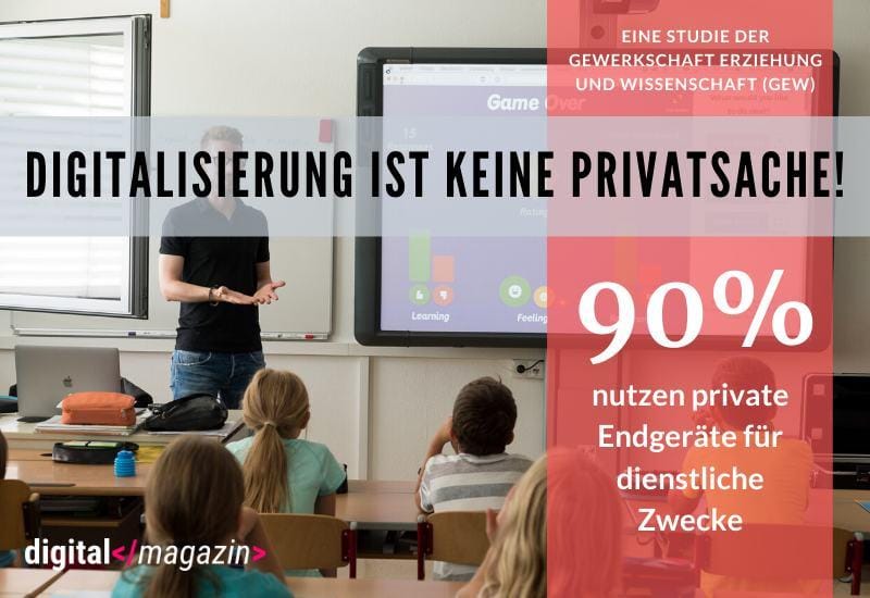 Lehrer nutzen für die Digitalisierung meist private Geräte