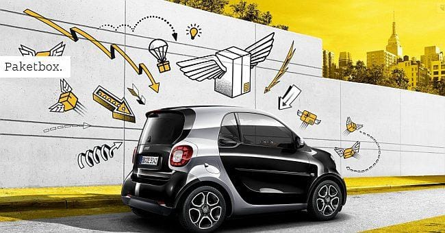In-Car-Delivery: DHL liefert Pakete an Smarts aus und sucht Smart-Fahrer