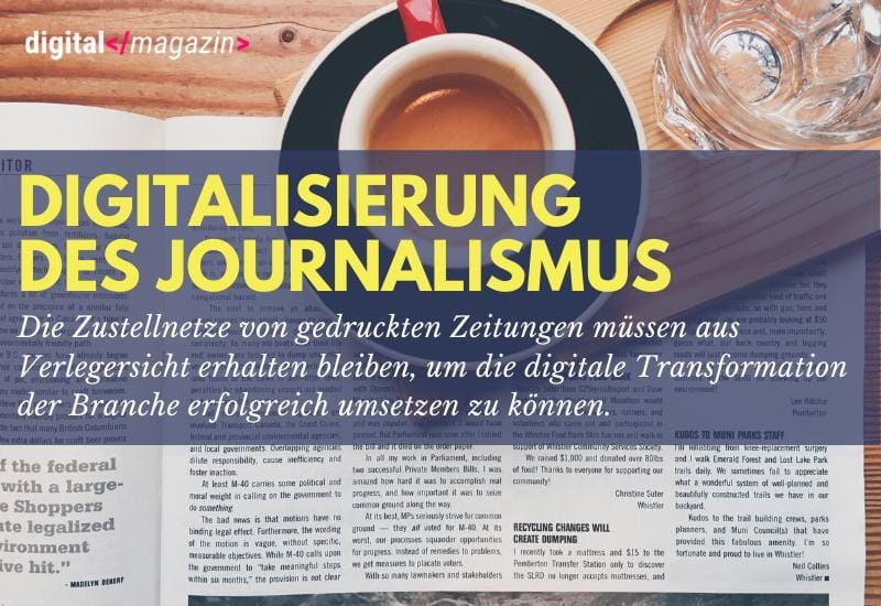 Journalismus ist während der Digitalisierung auf gedruckte Zeitungen angewiesen