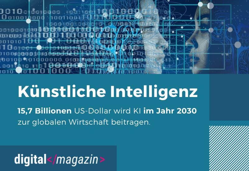 Mitarbeiter mit Schaltkreisen – immer mehr Unternehmen setzen KI ein