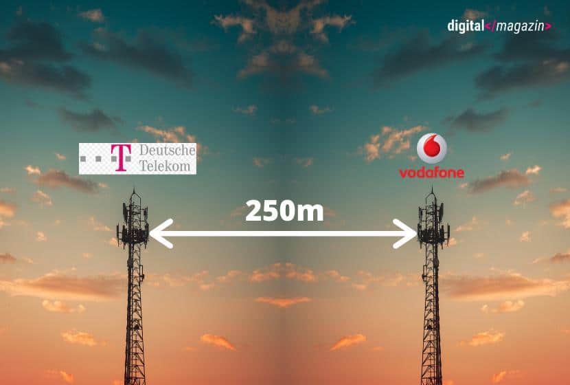 Doppelt hält besser: Mobilfunkanbieter stopfen ein Funkloch mit zwei Mobilfunkmasten