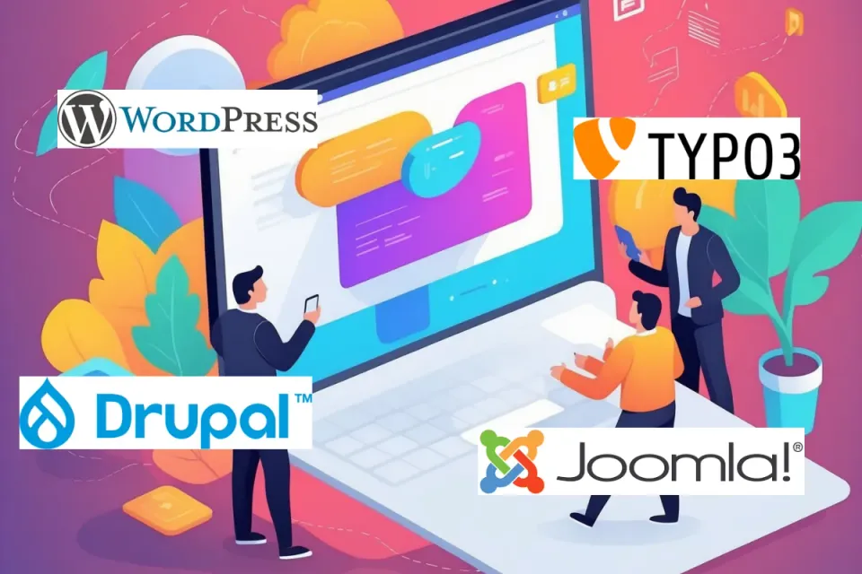 WordPress vs. Joomla vs. Drupal vs. Typo3: Ein detaillierter Vergleich der CMS-Systeme