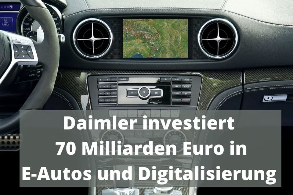 Großinvestitionen bei Daimler für E-Autos und Digitalisierung