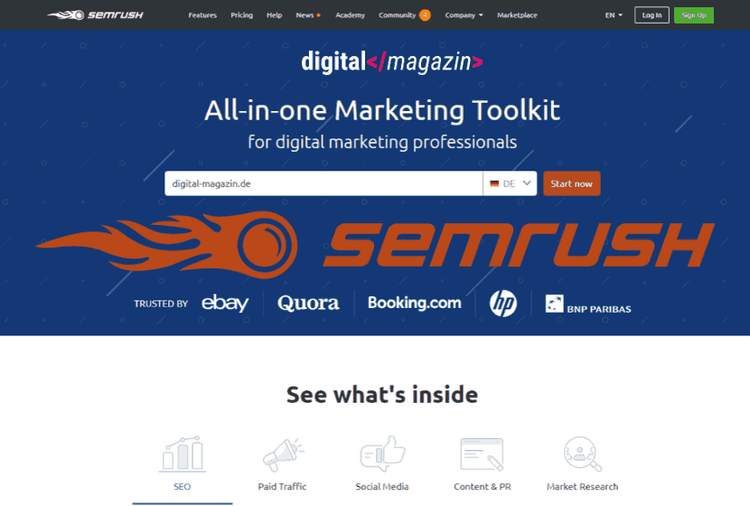 Was ist SEMrush? - Alle Funktionen im Überblick