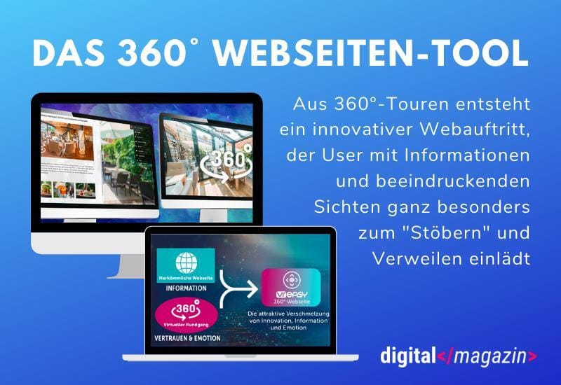 Weltneuheit: Das 360° Webseiten-Tool von VR-easy.com