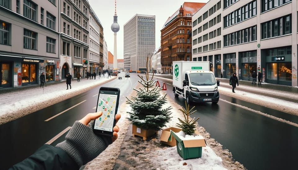 Digitale Weihnachtsbaum-Entsorgung per App