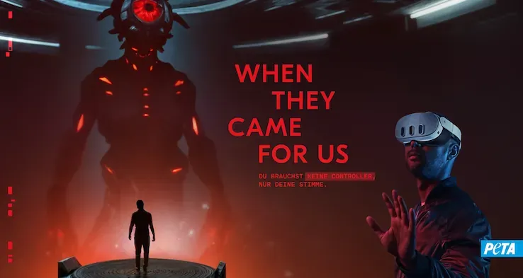 "When They Came For Us" - PETA und Demodern nutzen VR und KI für Tierrechtsbewusstsein