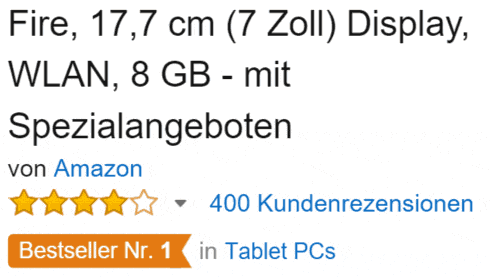 Produktbewertungen bei Amazon