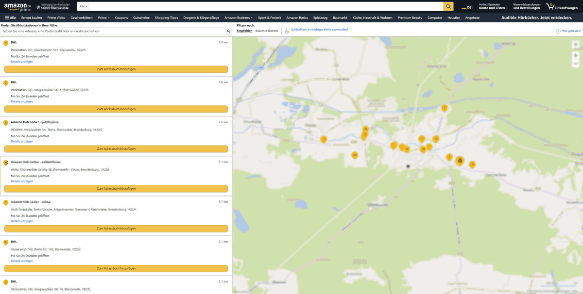 Amazon Locker Paketstation