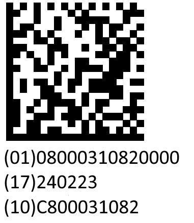 Barcode mit UDI in GS1-Datamatrix Barcode Barcode mit UDI in GS1-Datamatrix Barcode
