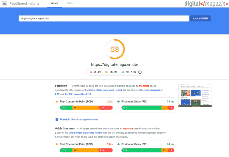 Magento Ladezeiten: mit PageSpeed Insights Tool Magento Ladezeiten: mit PageSpeed Insights Tool