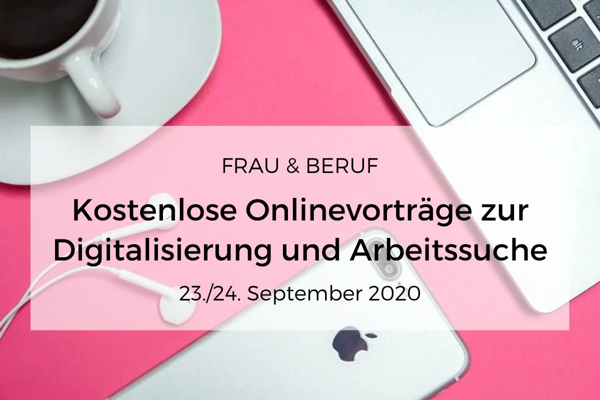 Arbeitssuche und Digitalisierung – zwei kostenlose Online-Vorträge informieren