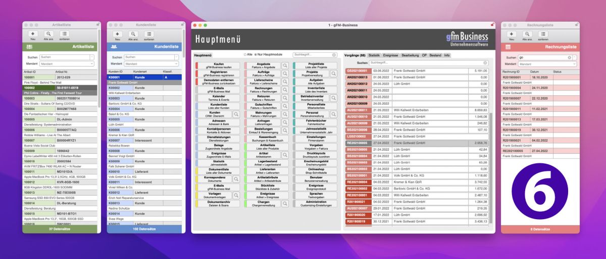 - Anpassbare ERP-Software gFM-Business 6.0 veröffentlicht