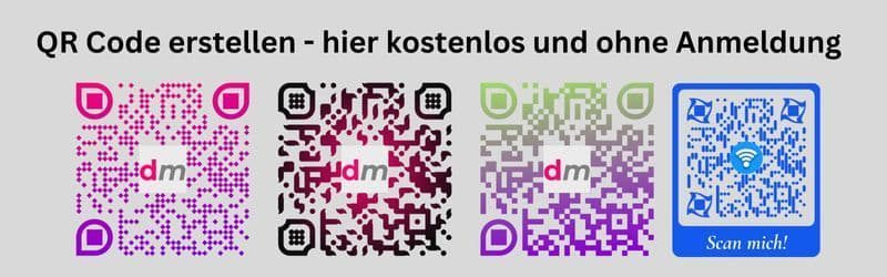 Kostenlos und ohne Anmeldung QR Code erstellen mit Online Generator