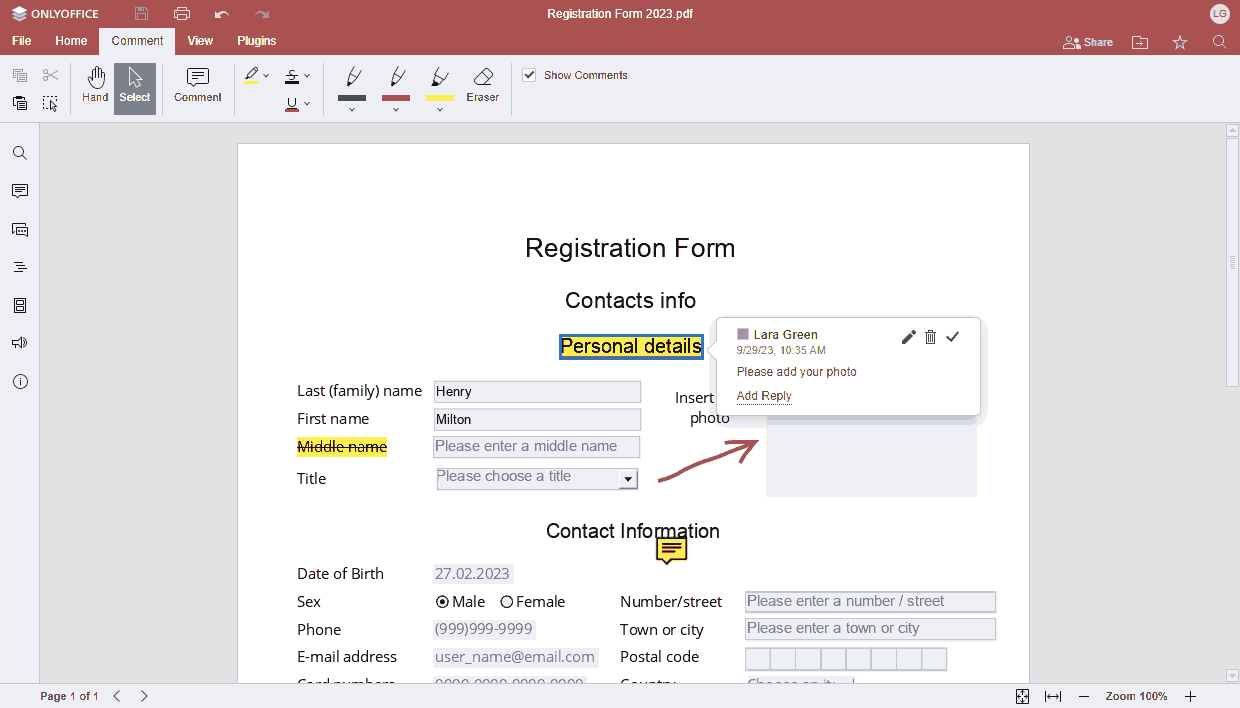 ONLYOFFICE Docs 7.5 PDF Editor