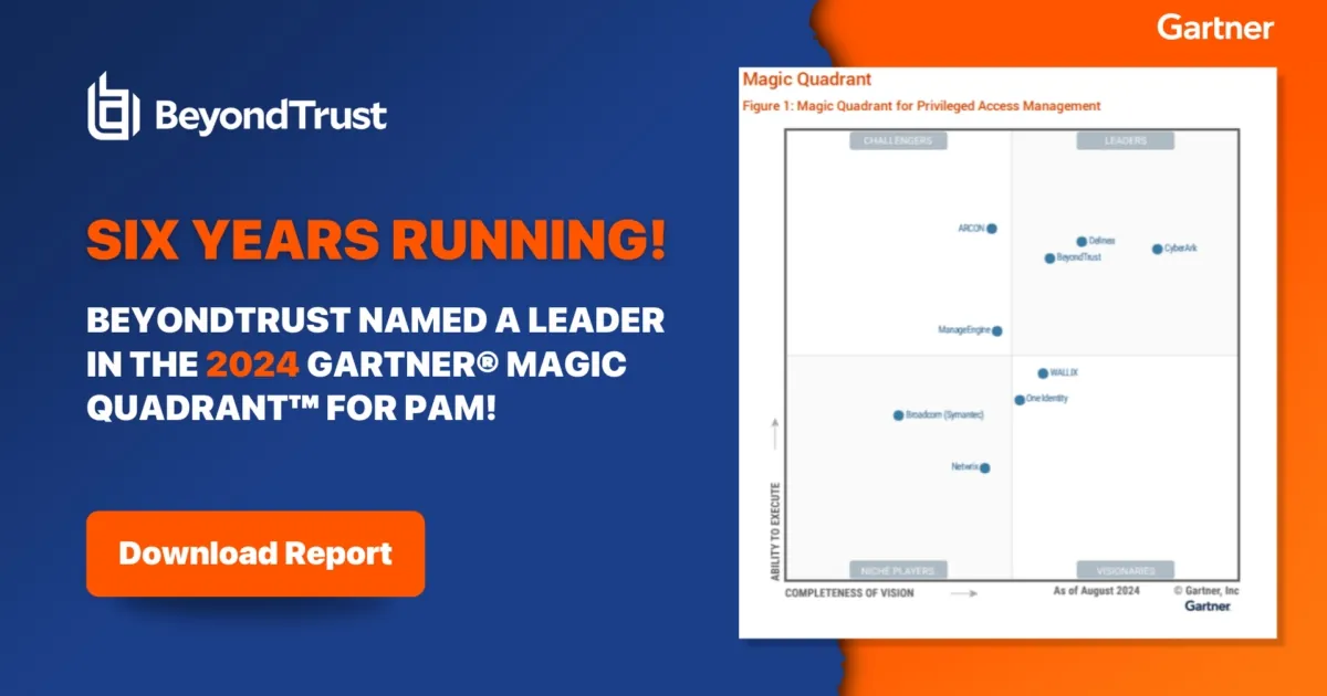 - Leader im Gartner Magic Quadrant für PAM 2024