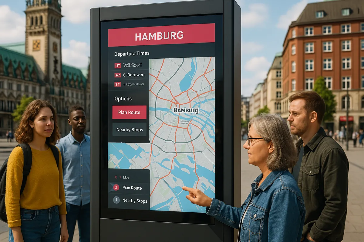 Digitale Infosäule in Hamburg Jenfeld: Smart City-Meilenstein mit Bürger-Partizipation